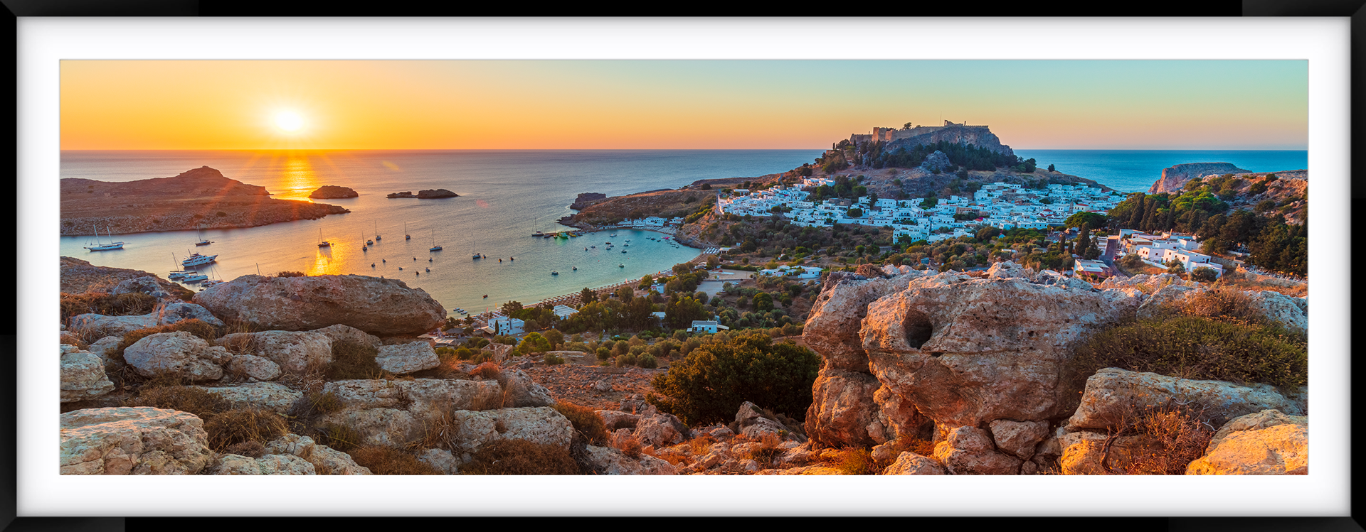 Rhodes Island and village Lindos.