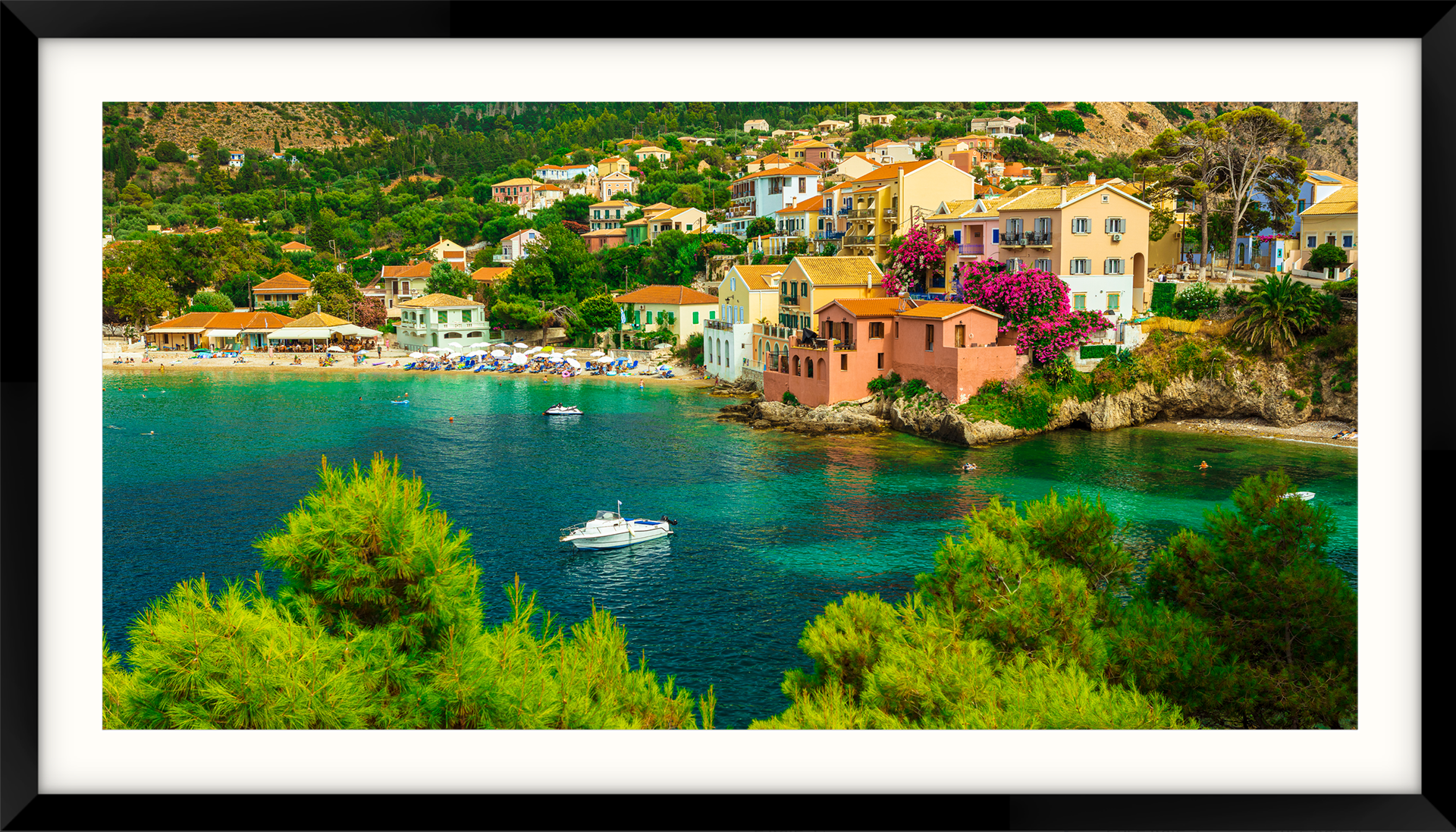 a picture of a harbor with boats in it