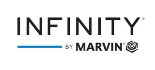 INFINITY by Marvin logo in black and blue with a small hexagon icon