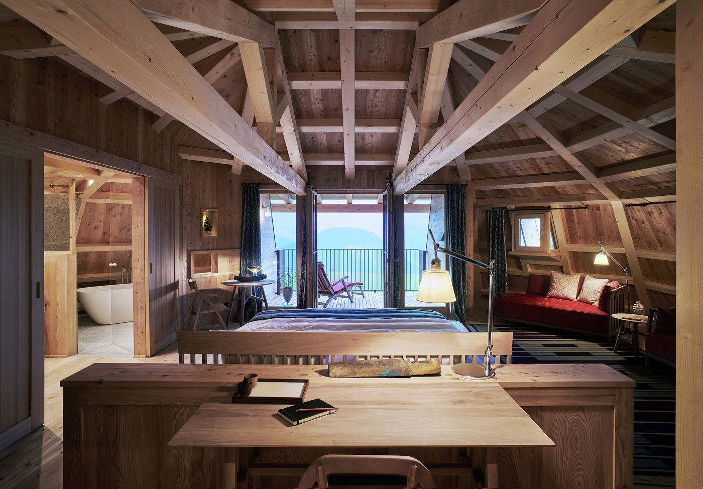 Luxury alpine chalet retreat with panoramic mountain views