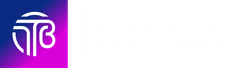 A white logo on a blue and purple background.