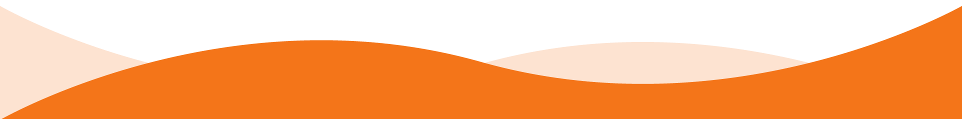 Orange abstract graphic with curved lines.