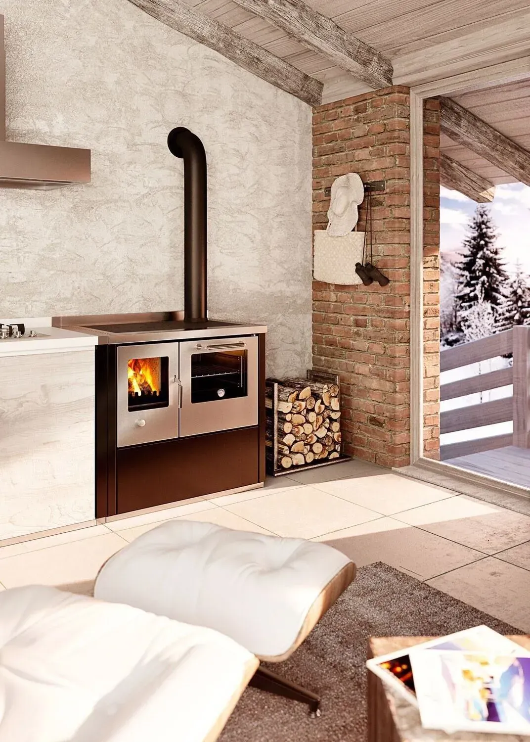 CUCINA A LEGNA DE MANINCOR MOD. E90