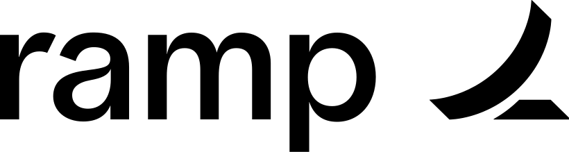 The word ramp is written in black on a white background.