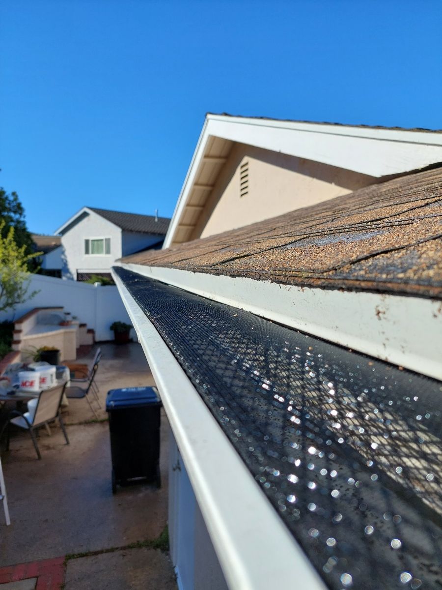 brown shingle roof gutter services