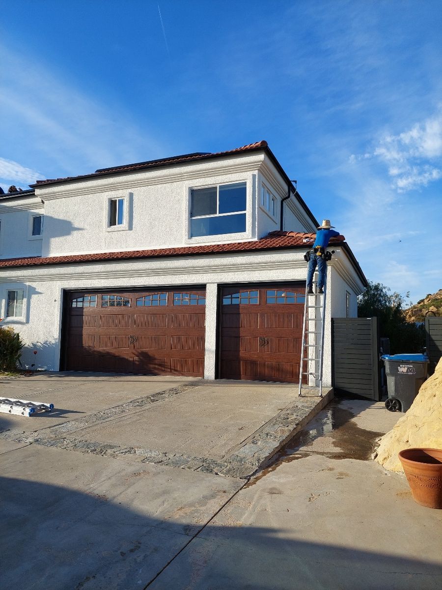 two story shingle roof gutters