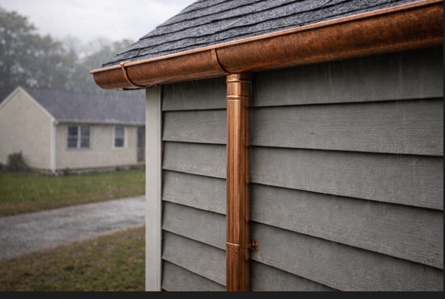 early 20th century copper gutters