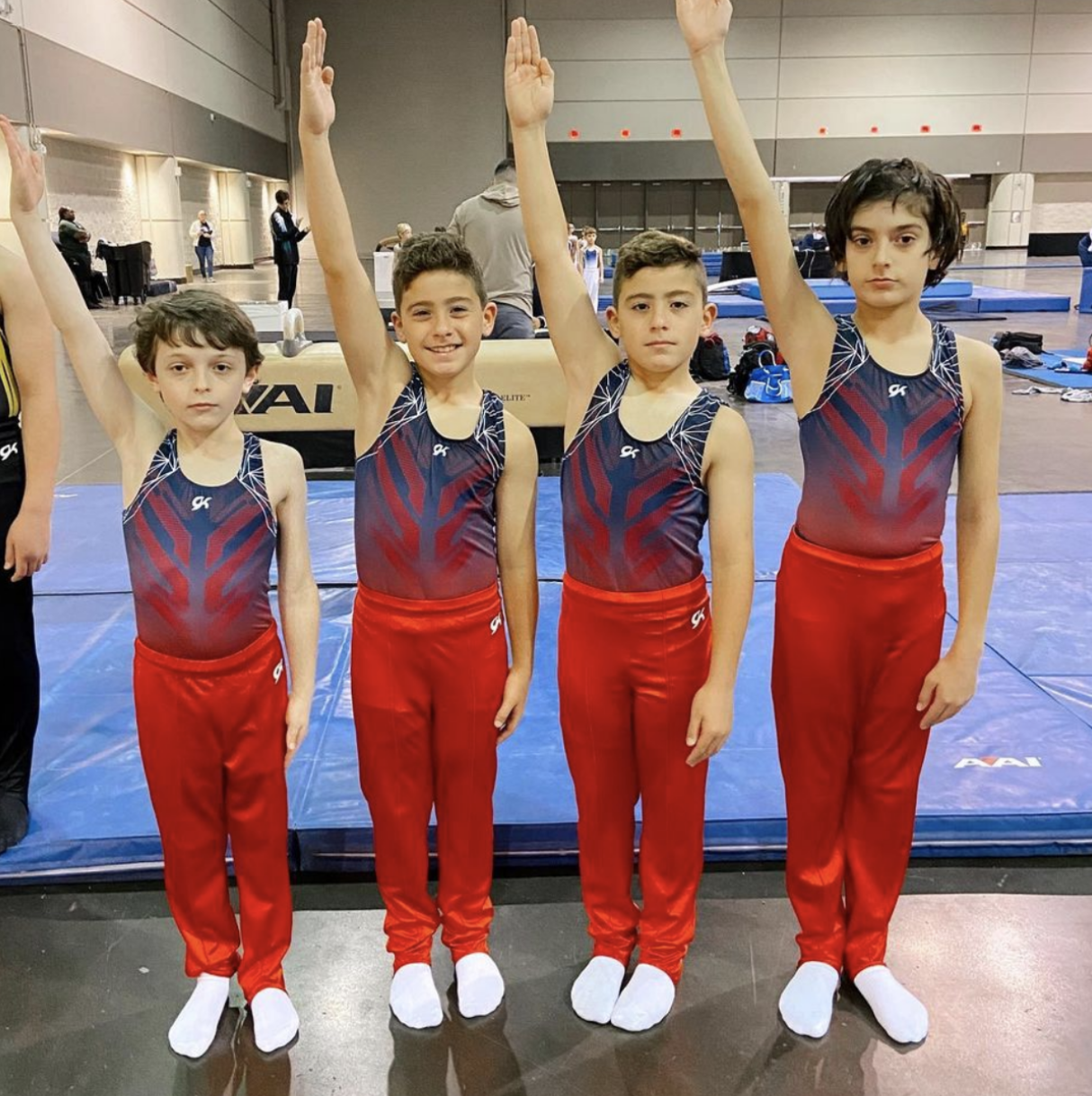 group of gymnists
