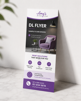 Sample A5 flyer design for local business letterbox delivery