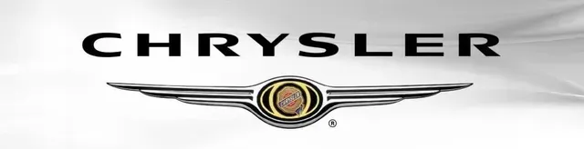 Chrysler logo with winged emblem and black wordmark on a white background