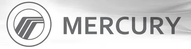 Mercury logo with gray circular emblem and wordmark