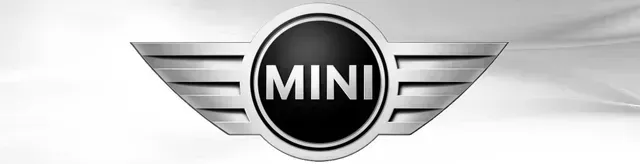 MINI logo with silver wings on a white background