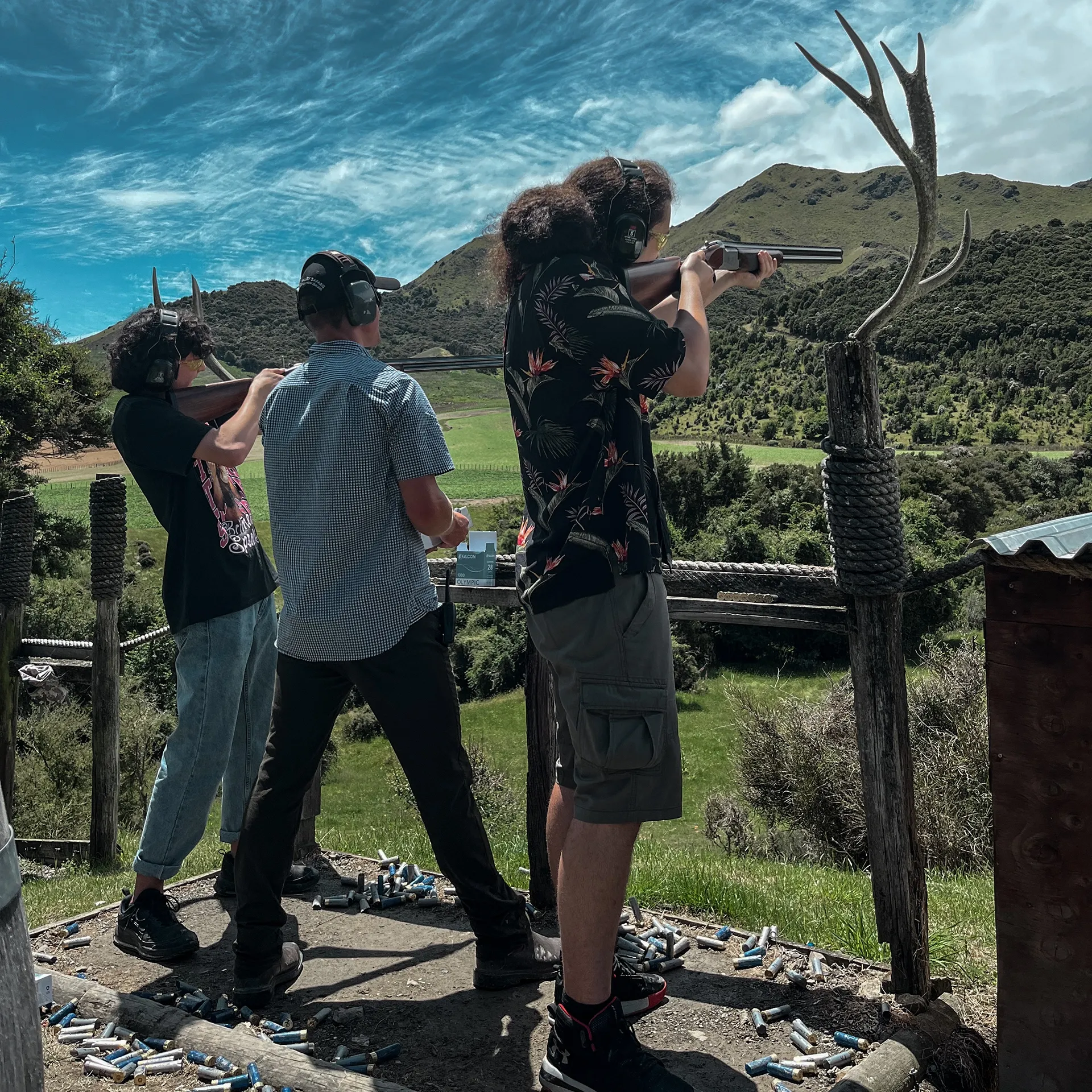Team Building at Avon Valley Lodge Marlborough NZ - Governor’s Rest Clay Bird Shooting.