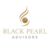 Black Pearl Advisors Logo of Black Pearl Advisors; gold emblem above text.