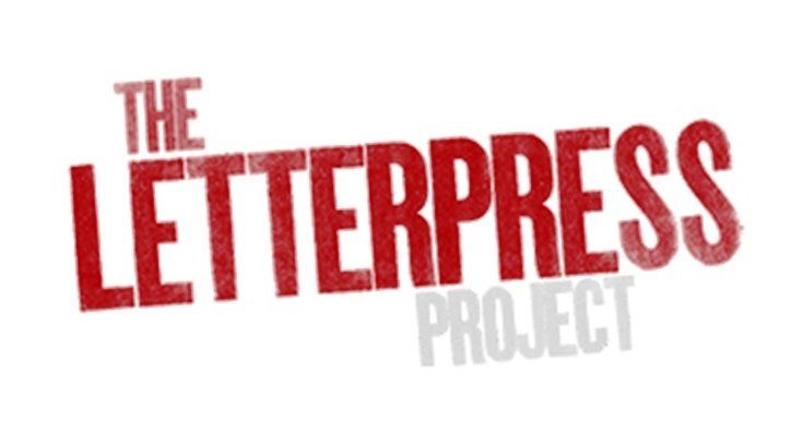A red and white logo for the letterpress project