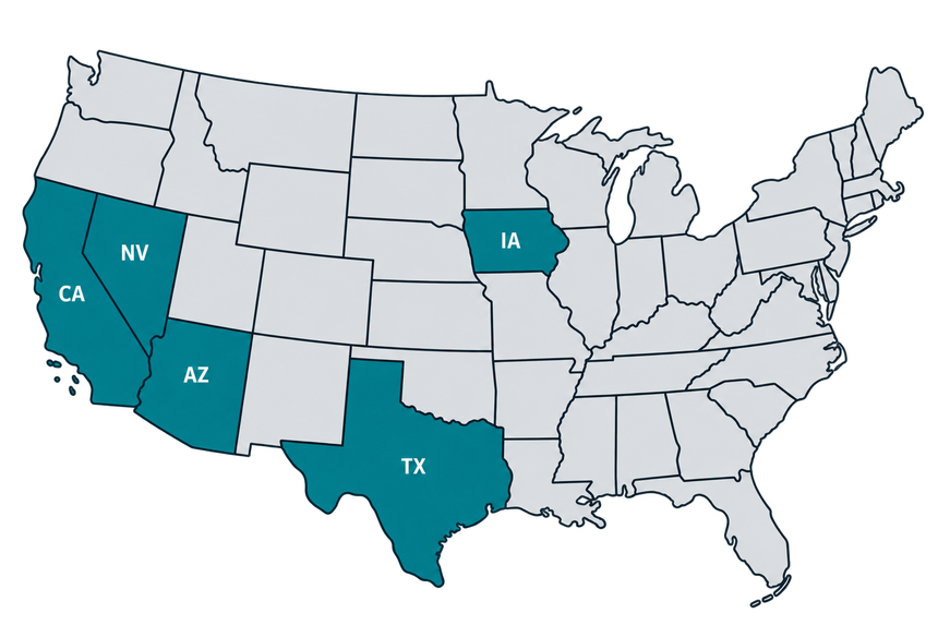 Silhouette of the state of Arizona, black on a white background.