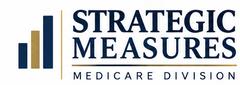 Strategic Measures logo with blue and gold bars and &ldquo;MEDICARE DIVISION&rdquo; text
