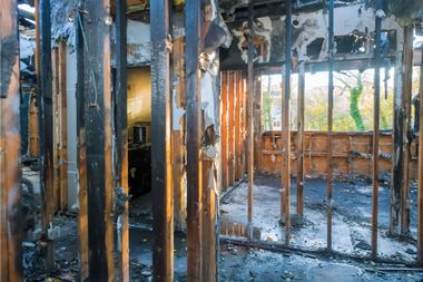 damaged home interior