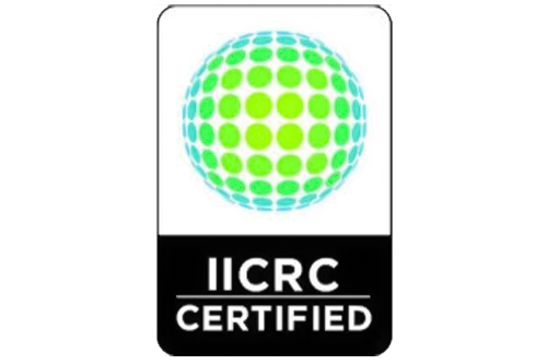 A logo that says iicrc certified on it