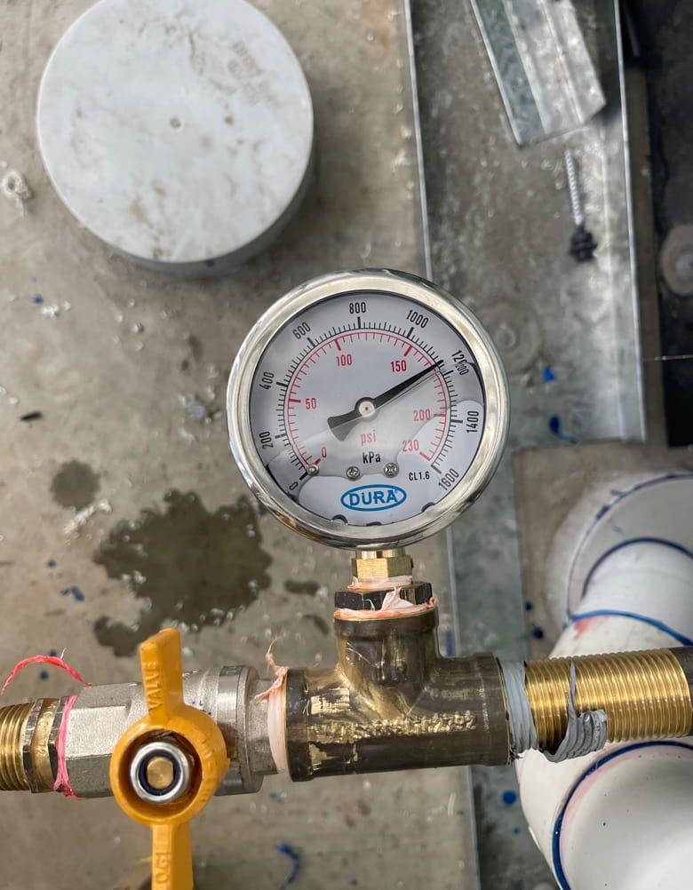 A Close Up Of A Pressure Gauge On A Pipe — Panorama Plumbing In Narromine, NSW