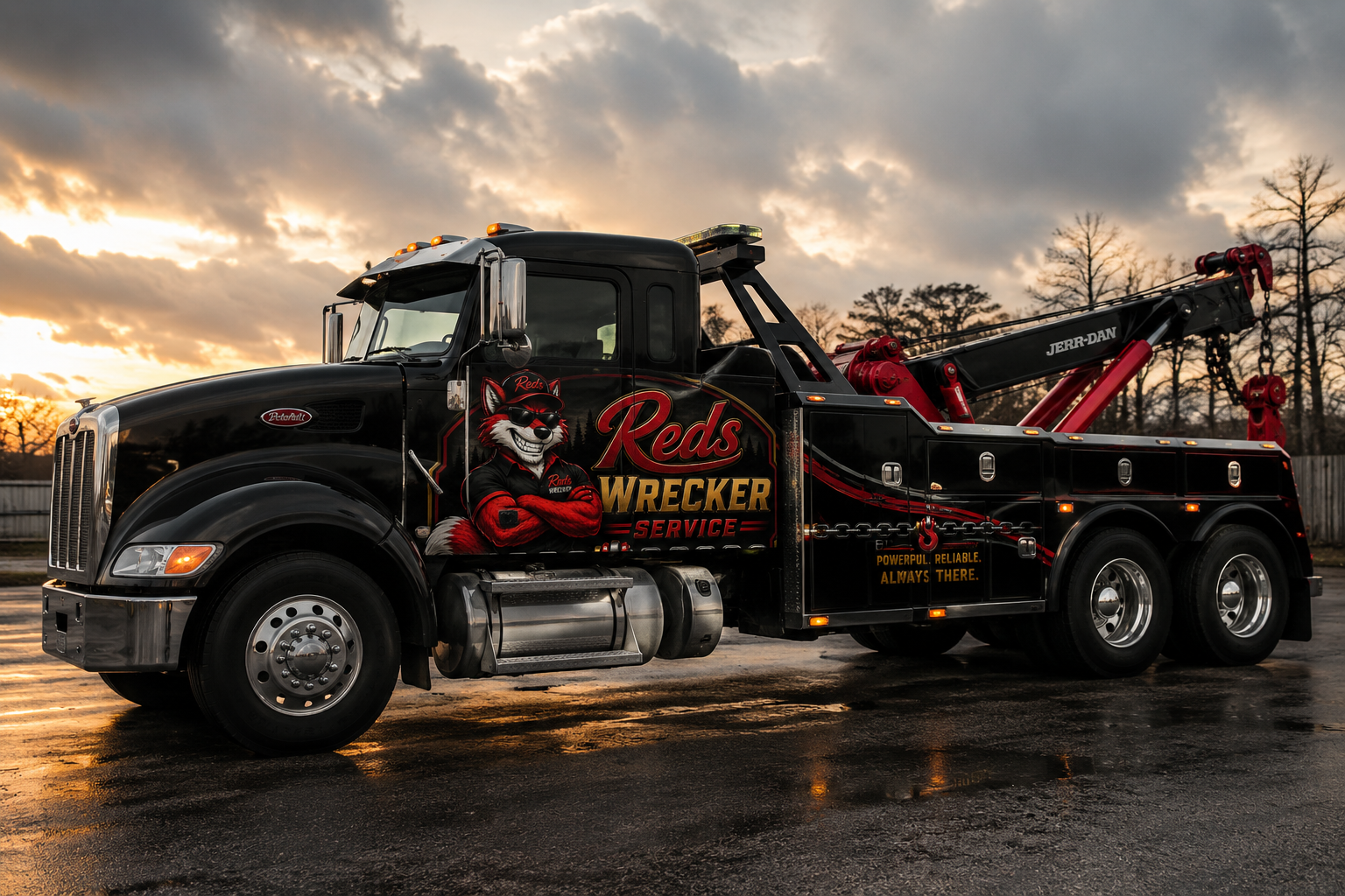Red's Wrecker Service tow truck in Spartanburg, South Carolina