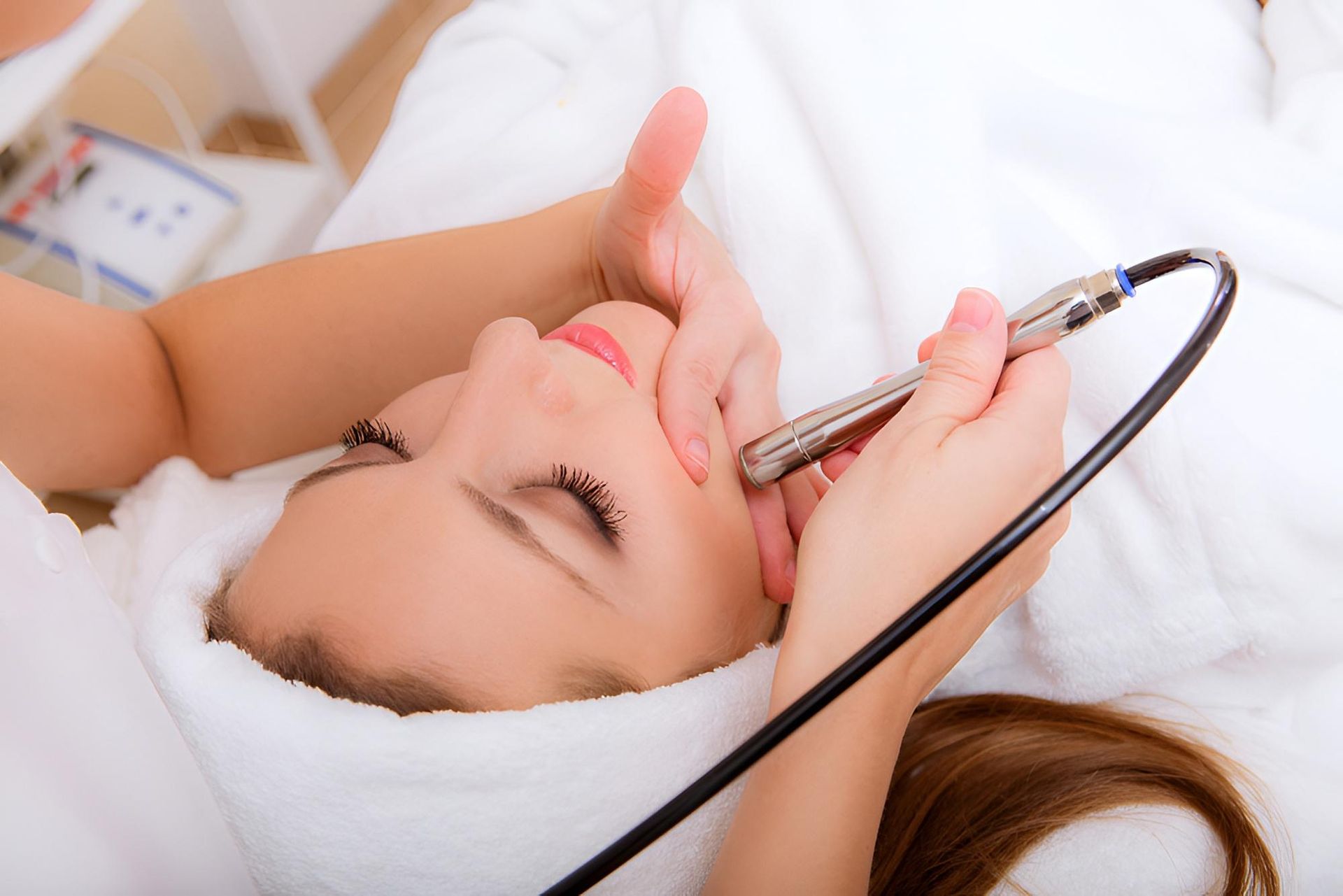 Woman Receiving a Facial Treatment — Danielle Trayes Aesthetics in Broadbeach Waters, QLD