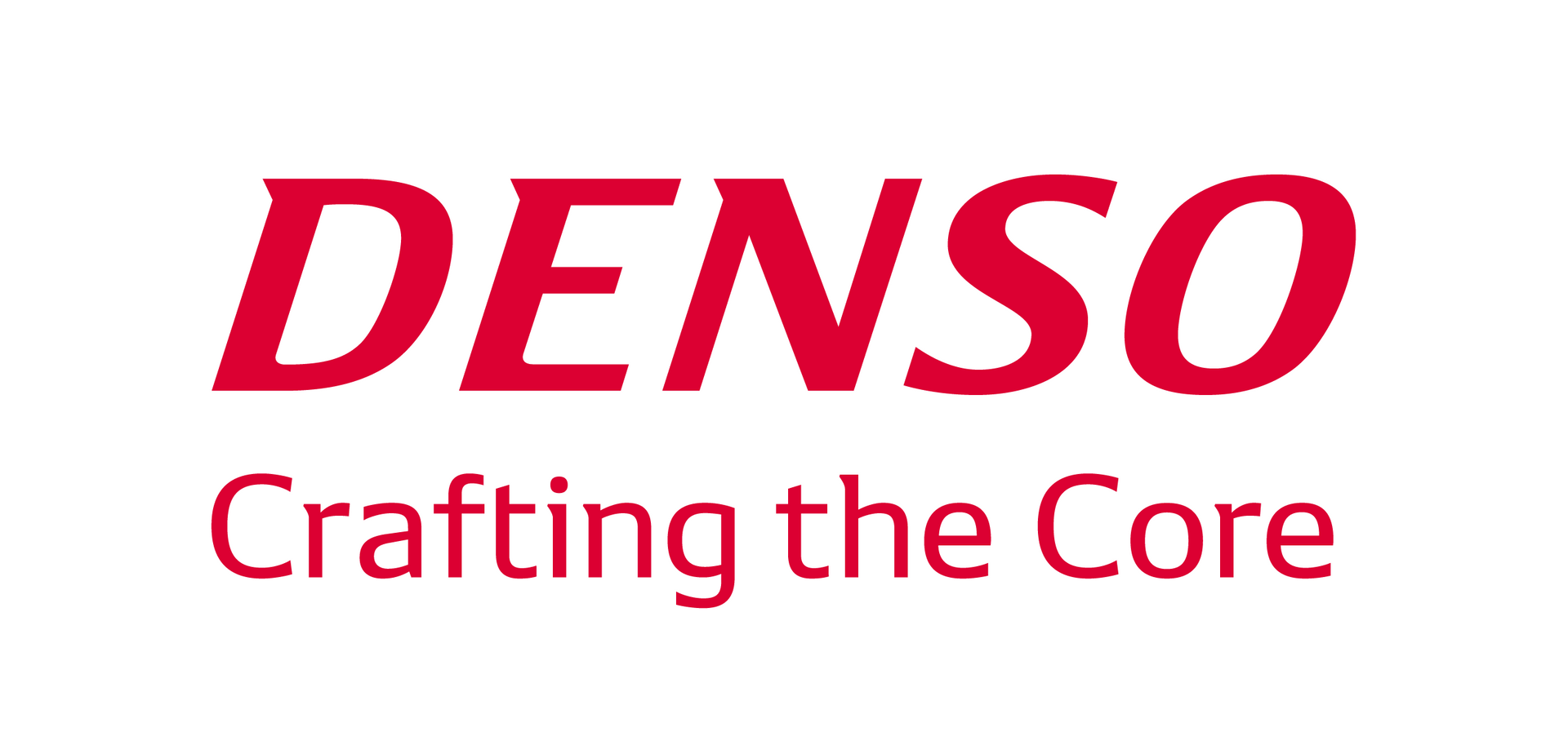 DENSO logo in red with the tagline “Crafting the Core” on a white background