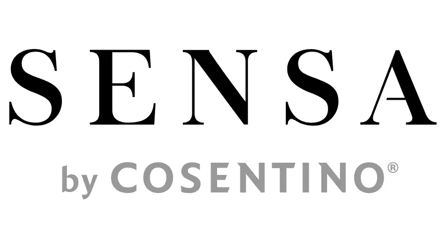 SENSA by COSENTINO logo in black and gray text on a white background