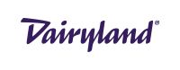 Dairyland logo in purple script on a white background.