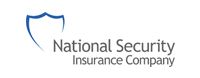 National Security Insurance Company logo with a blue shield icon and text.