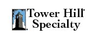 Logo for Tower Hill Specialty, featuring a lighthouse and company name.