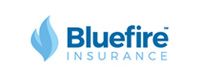 Logo for Bluefire Insurance: a blue flame icon next to the words