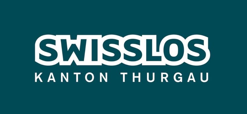 SWISLOS-Logo in Rot und Schwarz mit dem Schriftzug „KANTON THURGAU“ darunter