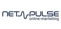 Netpulse Online-Marketing-Logo in marineblauer Schrift 