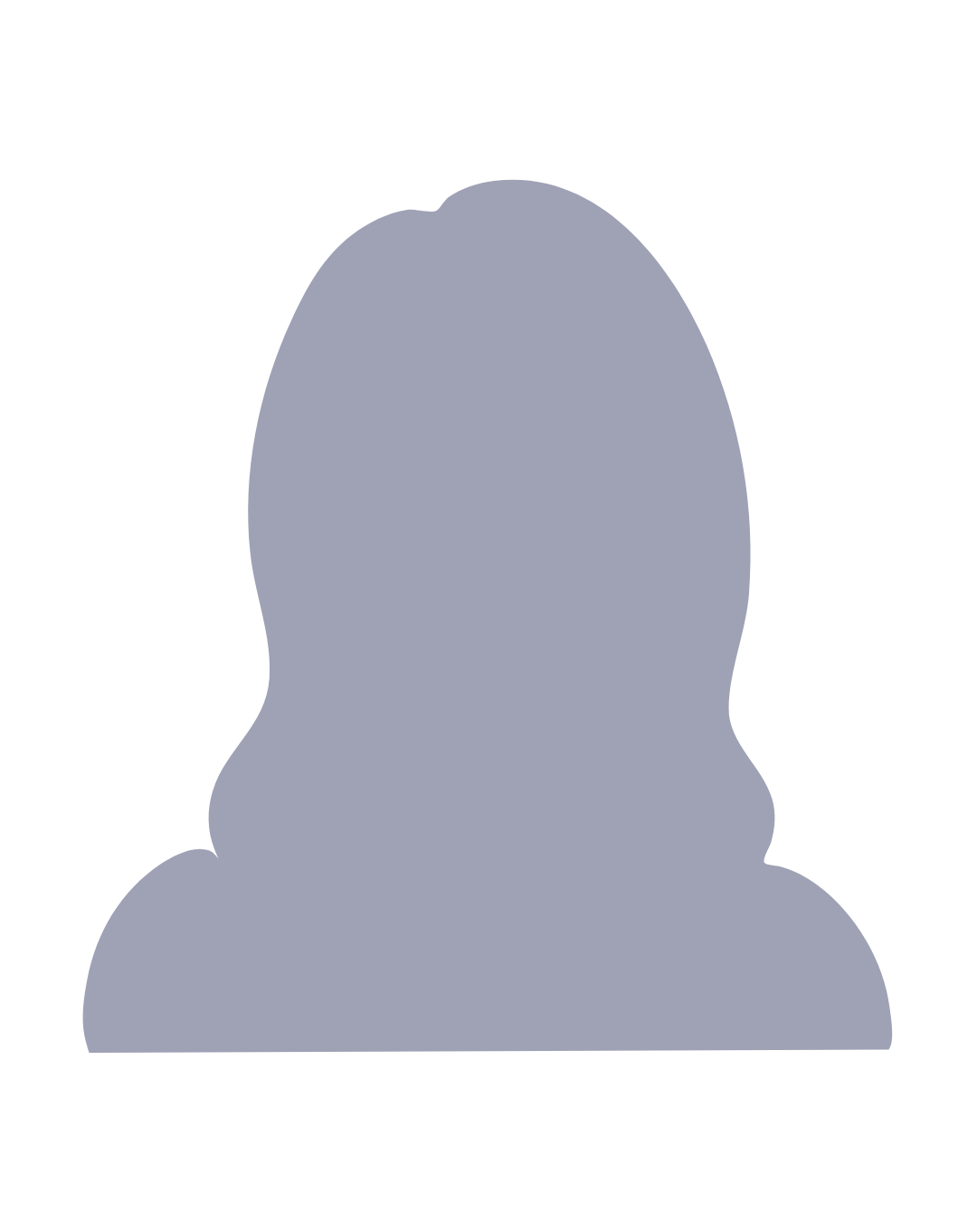 Gray generic user silhouette icon on a white background