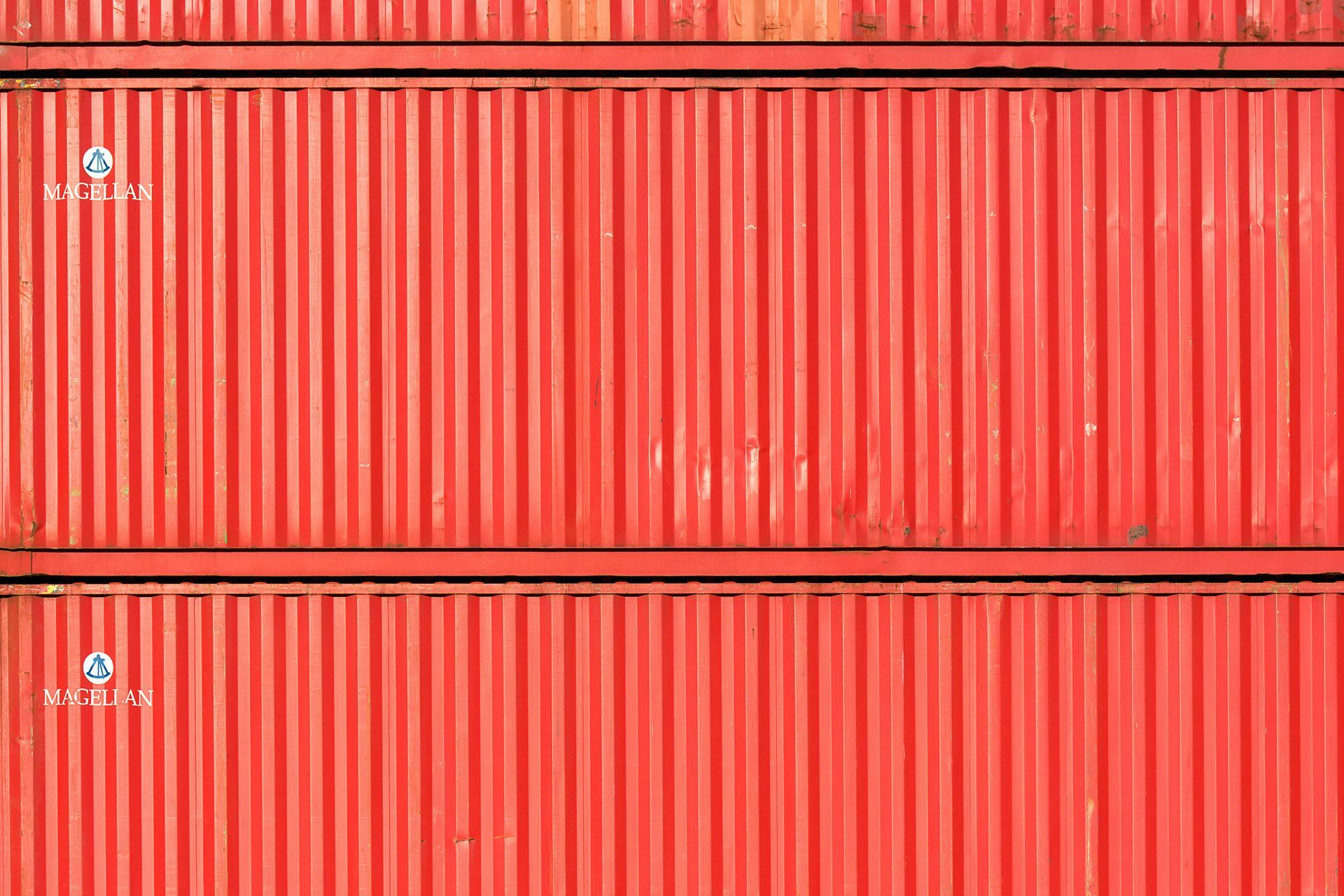 A container cargo in red