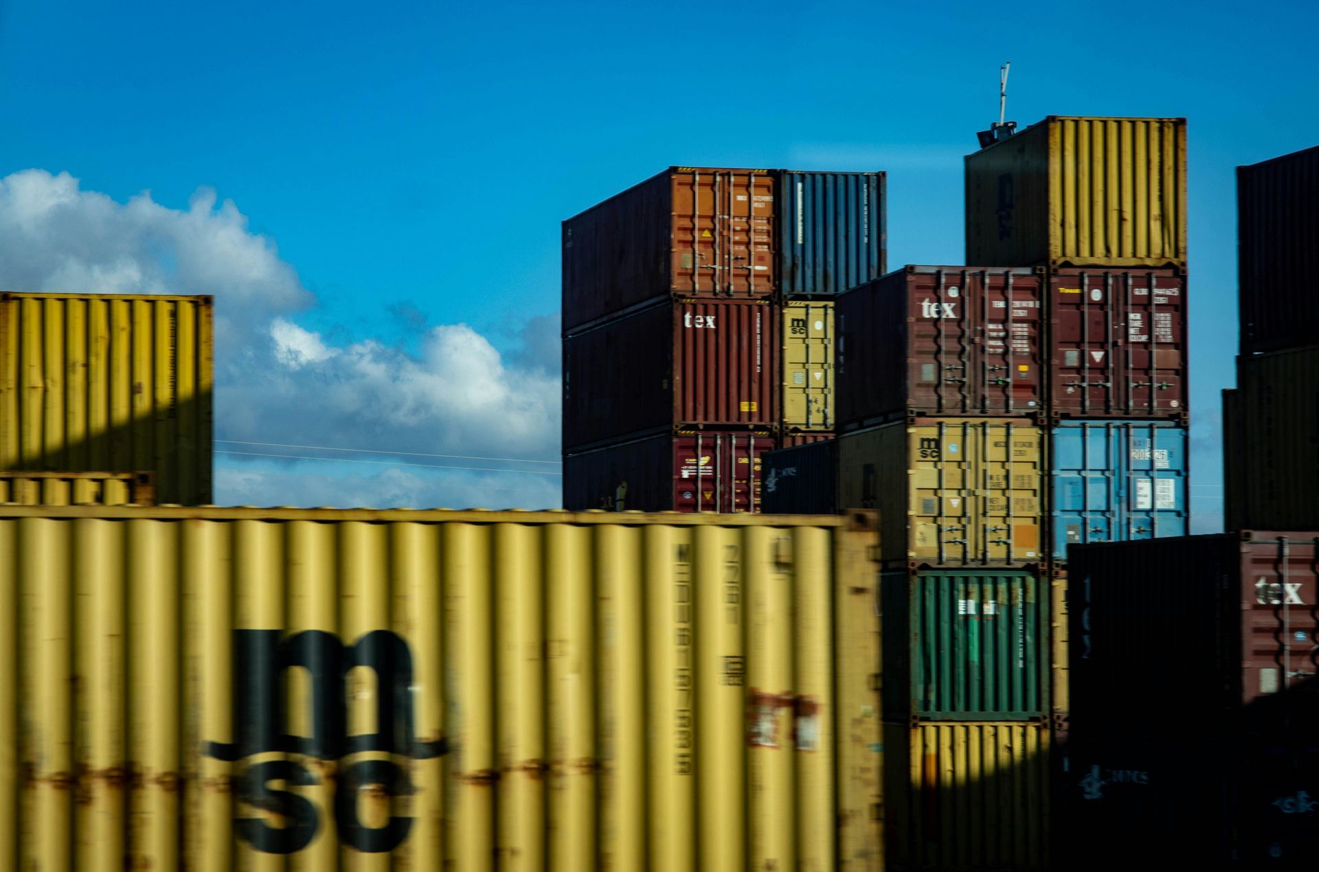 Storage conatiners on top of storage containers.