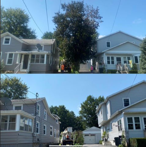 Tree Removal With Big House - Durhamville, NY - Helmer’s Complete Tree & Landscape