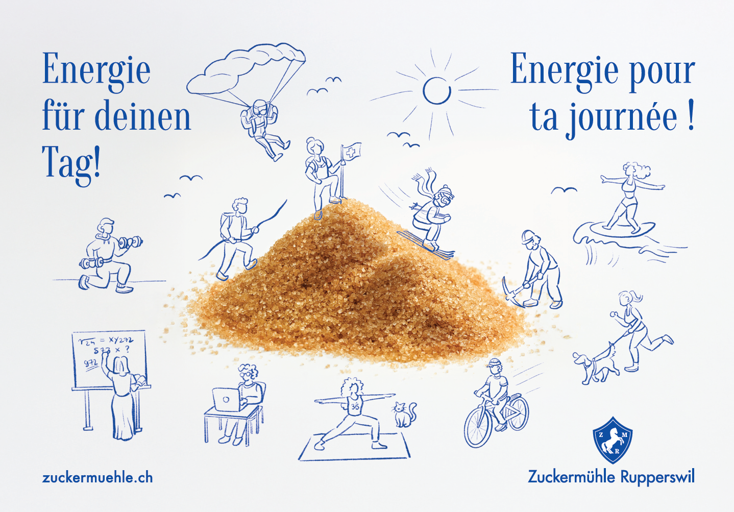 Sugar with a Twist – Creative Scribble Ad for Zuckermühle Rupperswil