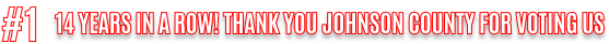 14 Years in a Row! Thank you JOhnson county for voting us | Rick's Automotive
