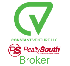 Logo for Constant Venture LLC, featuring the RealtySouth logo and the word 