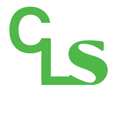 A green, stylized logo featuring the letters 
