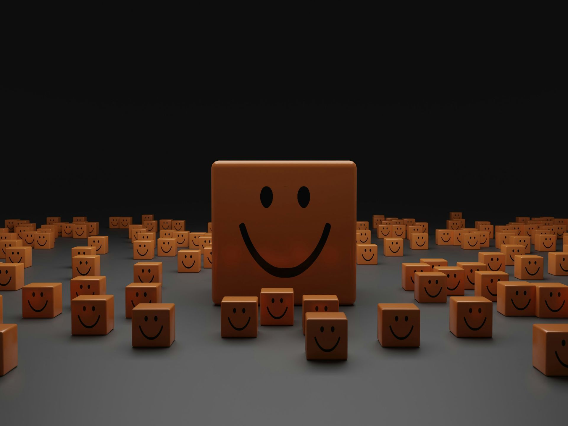 Smiling cardboard boxes representing happy movers and positive international moving company London r