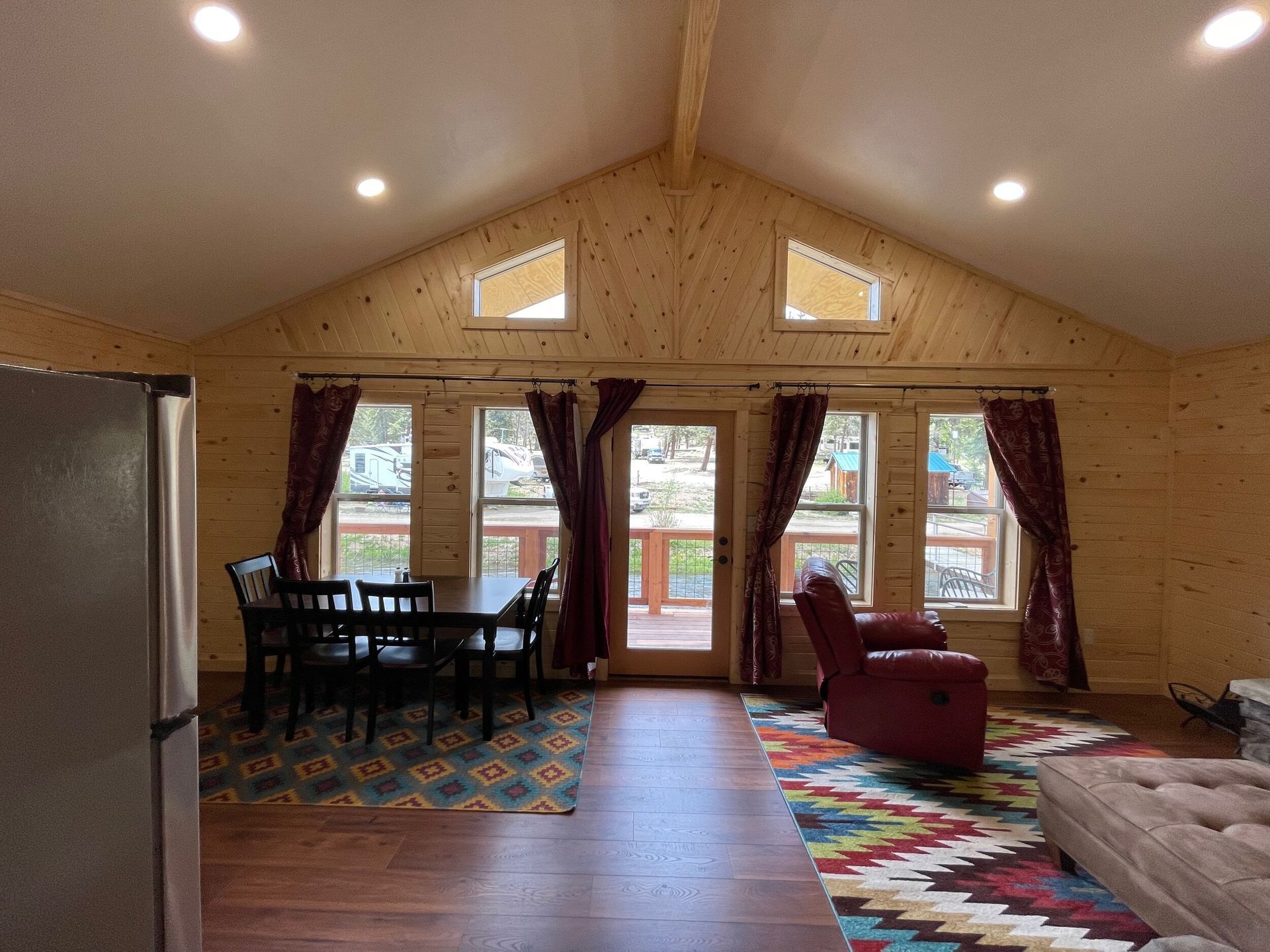 couch and kitchen