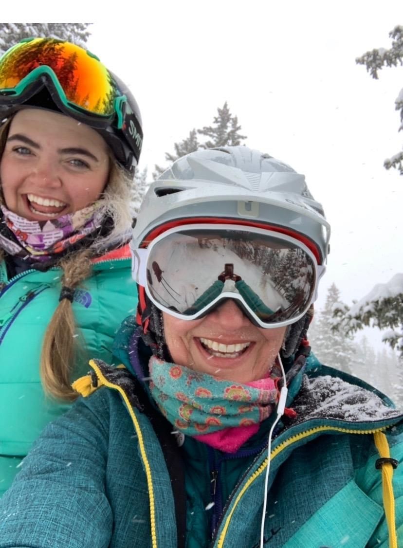 Friends Skiing