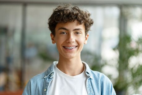 Kid with braces