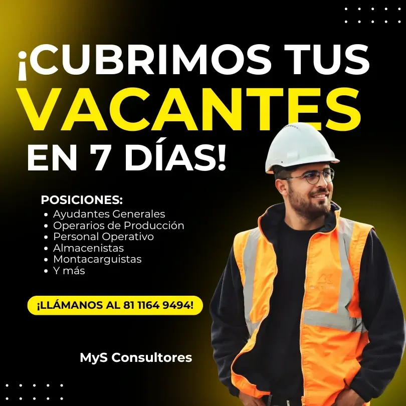 ¿Alto volumen de vacantes? Nosotros las cubrimos en 7 días