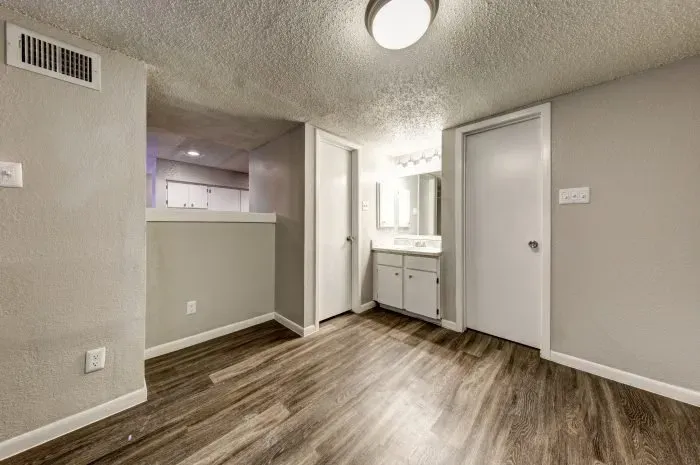Master bedroom with bathroom