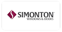 Simonton Windows & Doors logo in maroon and gray on a white background