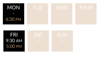 Class dates at Revolve Fitness